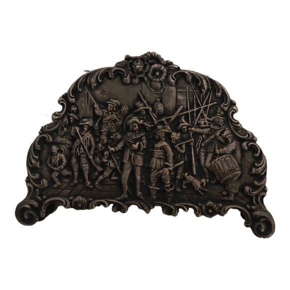 Other - 𝅺Danish Silver Footed Napkin Holder Letter Holder